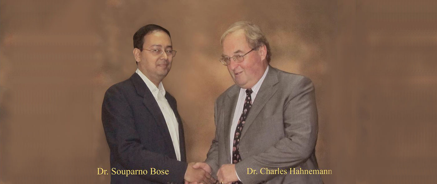 Dr. Souparno Bose with Dr. Charles Hahnemann