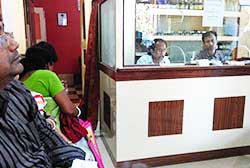 Clinic reception and seating area